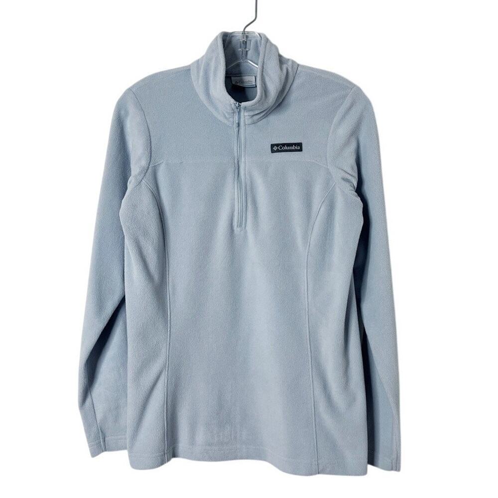 Columbia Women's Fleece Pullover S Lake Aloha Half Zip Sweater Blue Lightweight - Picture 3 of 7